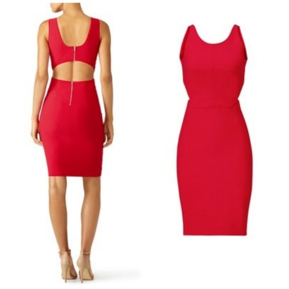 Elizabeth & James Emmy Dress Cardinal Red Cutout - Picture 2 of 5